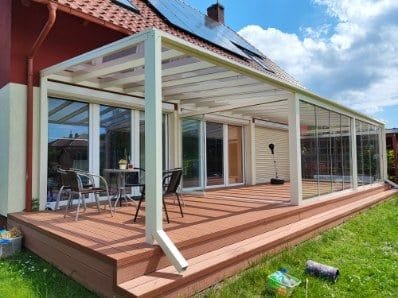 Szklane ścianki przesuwne – ogród letni UNIMAX